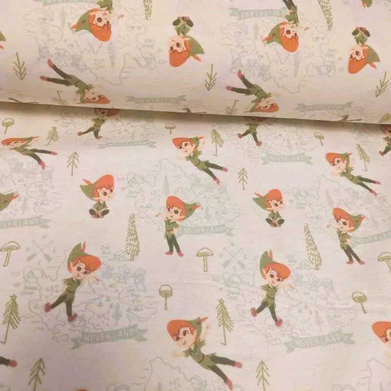 Disney's Peter Pan FLANNEL on Cream, Camelot Fabrics