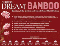 Dream Bamboo, Quilter's Dream Batting, Throw 60" x 60"