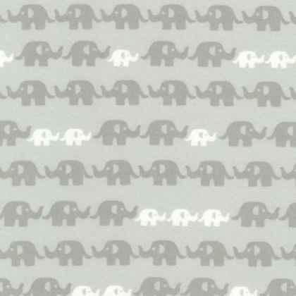 Elephant on Grey Robert Kaufman Cozy Cotton FLANNEL