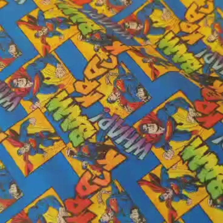 DC Comics, Whack Bam Superman Rare OOP - Fabric Design Treasures