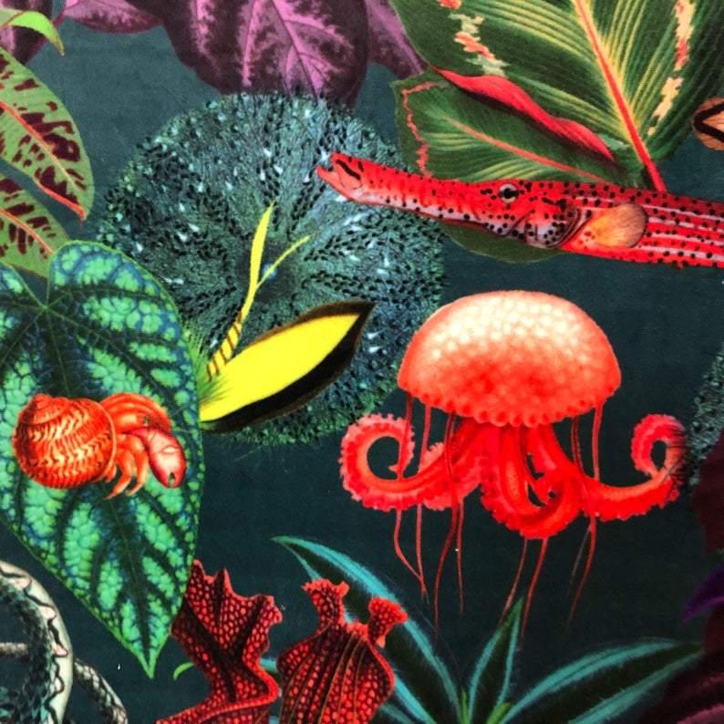 Fantasia Jungle Italian Velvet Digitally Printed