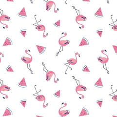 Flamingo Fabric and Watermelon Fabric - Fabric Design Treasures