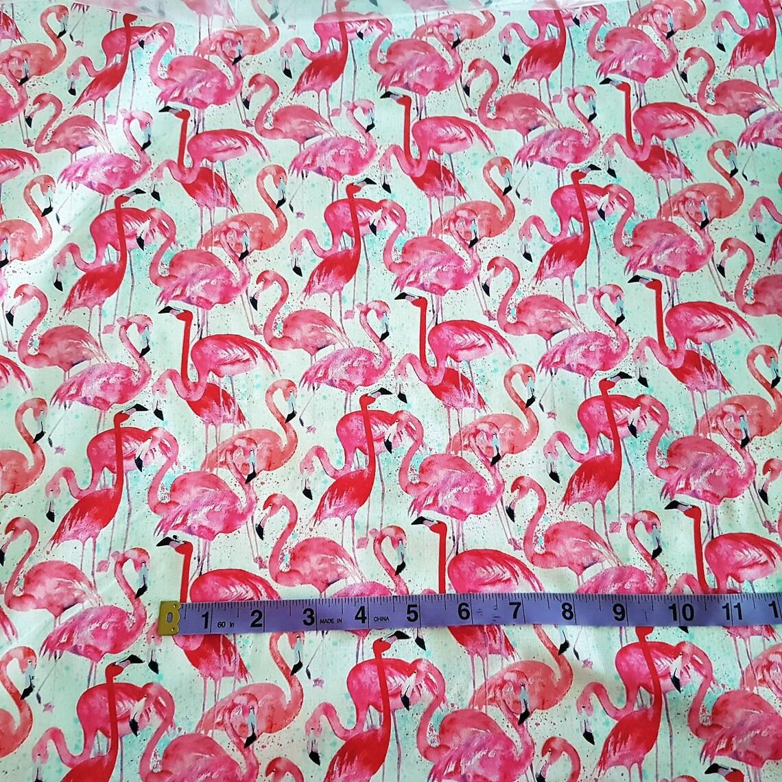 Flamingo Fabric, Digital Printed, ZoZo Designs