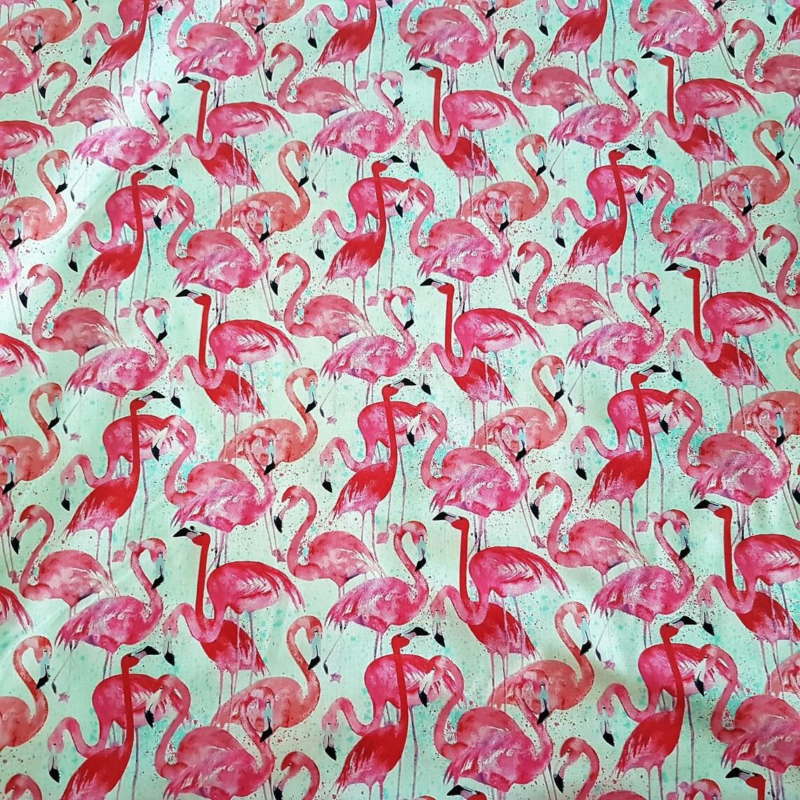 Flamingo Fabric, Digital Printed, ZoZo Designs