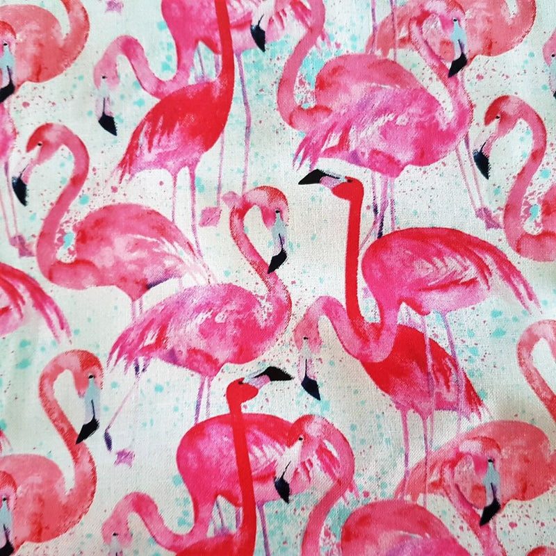 Flamingo Fabric, Digital Printed, ZoZo Designs