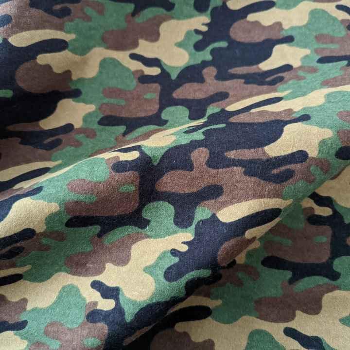 FLANNEL Camo Camouflage Army Flannel Fabric