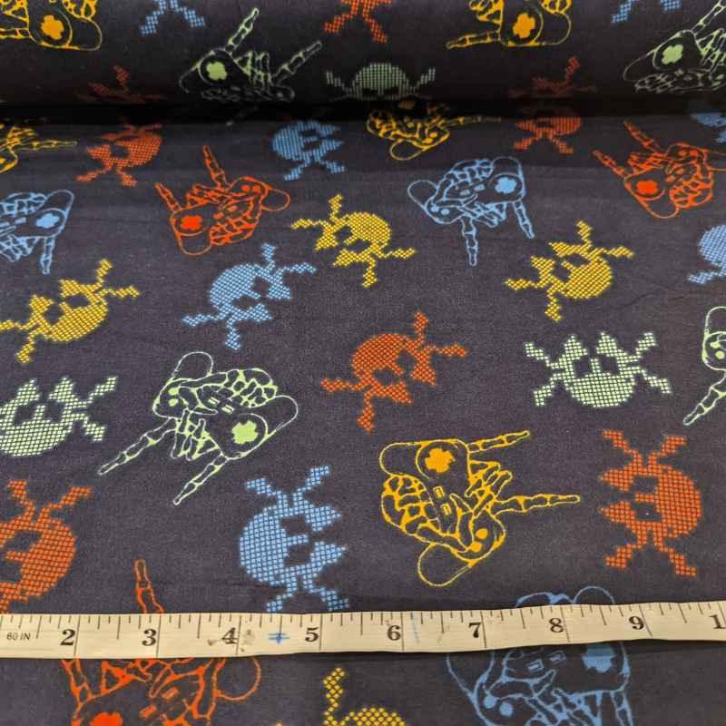 FLANNEL Multi Colored Game Controller Flannel Fabric
