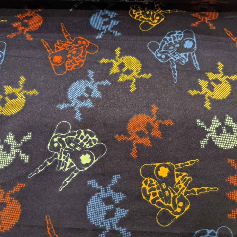 FLANNEL Multi Colored Game Controller Flannel Fabric