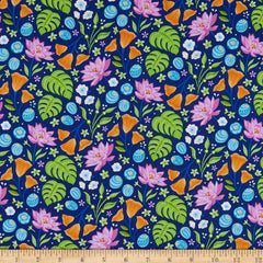 Floral Fabric on Navy, Contempo Studio
