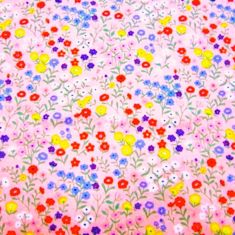 Floral FLANNEL in Coral Pink, Riley Blake Cotton Flannel | Fabric Design Treasures