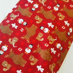 Funkins Canadian Critters Red Pine Minky 1/2 Yard - Fabric Design Treasures