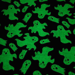 Ghost Glow in the Dark Flannel Fabric Halloween Fabric