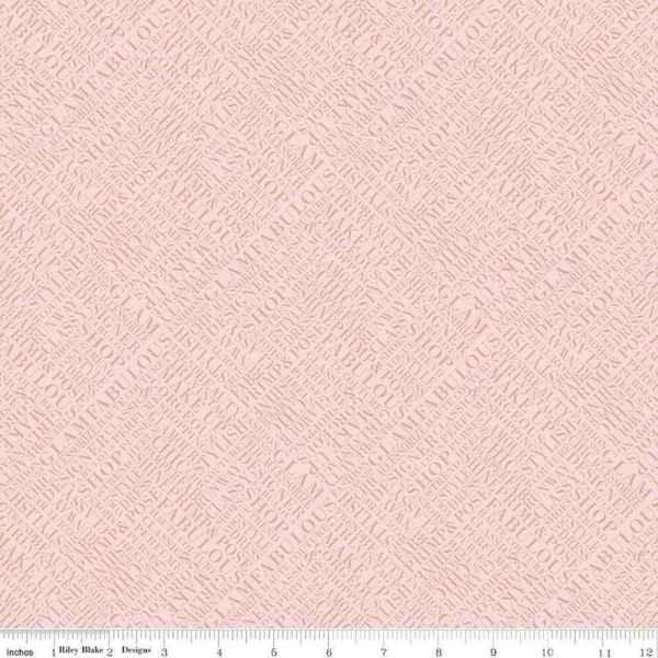 Glam Girl Words Pink Sparkle Text Fabric Riley Blake Designs