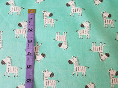 Green Zebra FLANNEL fabric