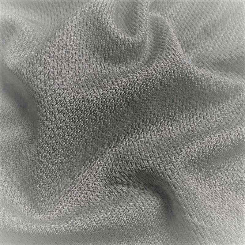 Grey AWJ, Athletic Wicking Jersey Rice Mesh Fabric