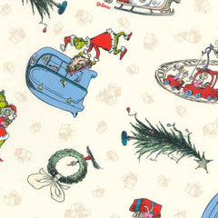 Grinch Panel and Grinch Fabric, How the Grinch Stole Christmas | Fabric Design Treasures