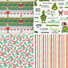 Grinch Panel and Grinch Fabric, How the Grinch Stole Christmas | Fabric Design Treasures