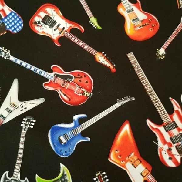 Guitar Fabric, Electric Guitar Fabric, Music Fabric