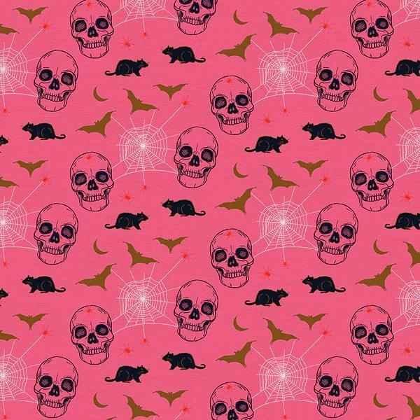 Halloween Fabric Bat fabric in Pink-Drop Dead Gorgeous