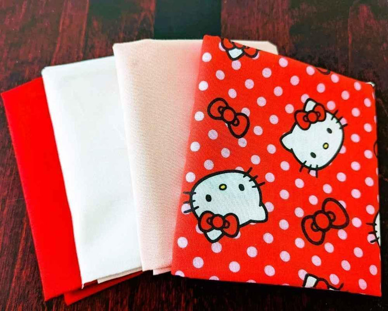 Hello Kitty and Solid Colored Fat Quarter Bundle III Fabric