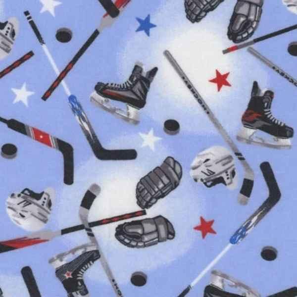 Hockey Fabric, Hockey Sticks Hockey FLANNEL Fabric