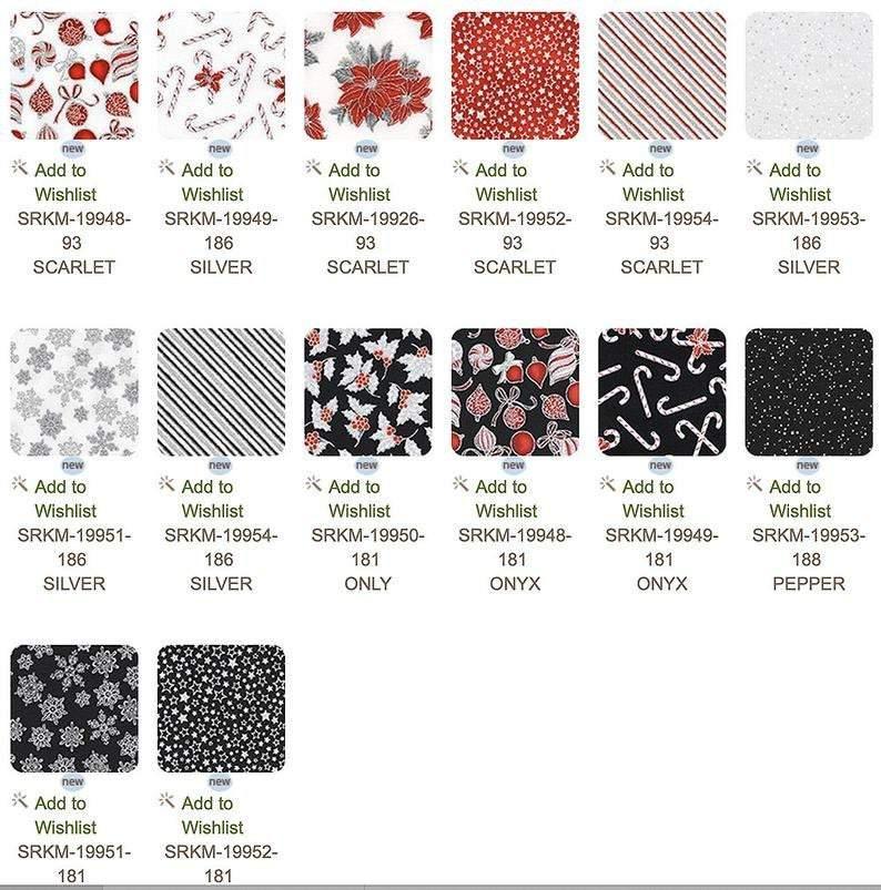 Holiday Charms, Scarlet Colorstory FQ, FQ-1755-14