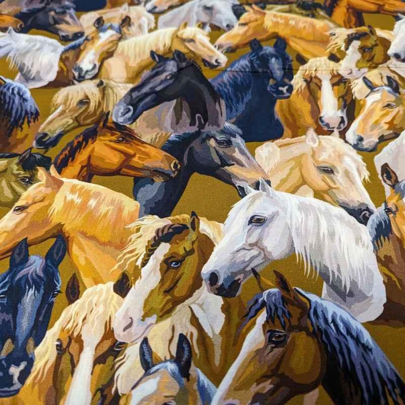 Horse Fabric, Premium 100% Cotton fabric, Digital Print