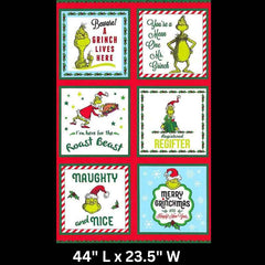 How the Grinch Stole Christmas - Grinch Panel | Fabric Design Treasures