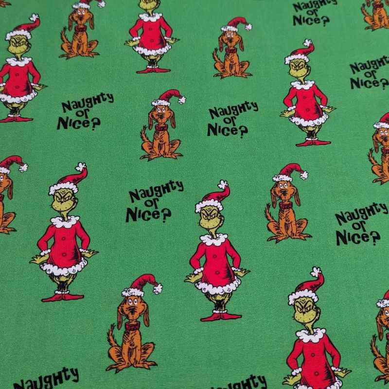 How the Grinch Stole Christmas, Naughty or Nice - Fabric Design Treasures