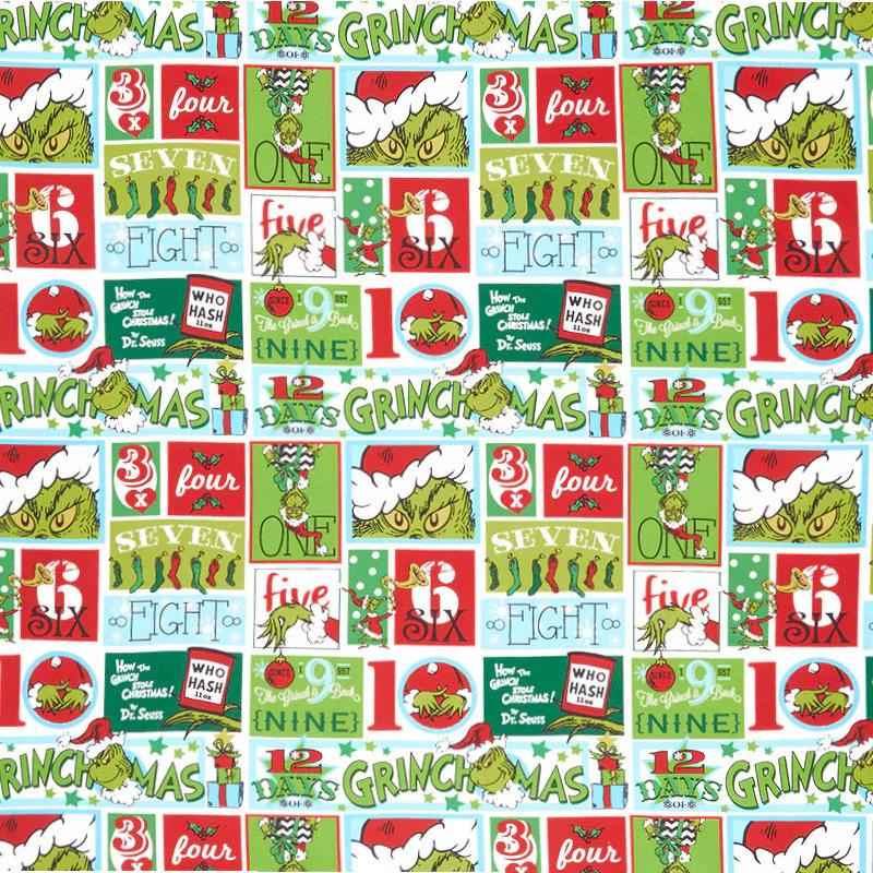 How the Grinch Stole Christmas - Patch Holiday Dr. Seuss - Fabric Design Treasures