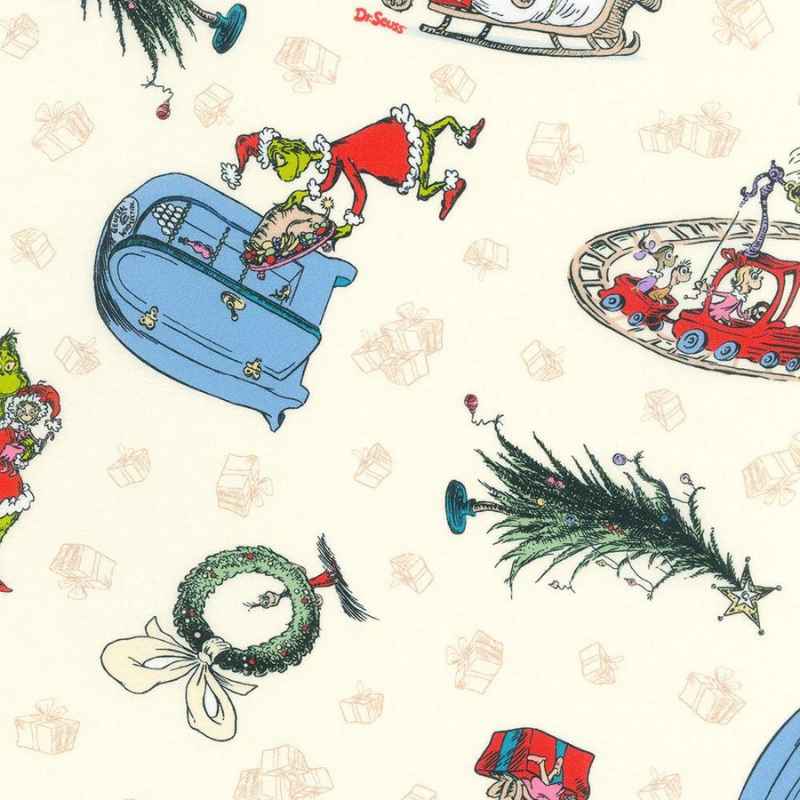 How the Grinch Stole Christmas - Whoville and Grinch - Fabric Design Treasures