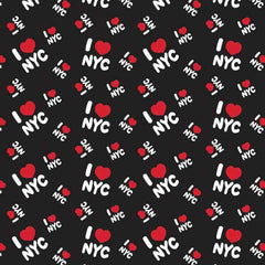 I Heart NYC - In a NY Minute Collection, Black | Fabric Design Treasures