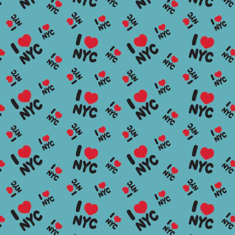 I Heart NYC - In a NY Minute Collection, Blue | Fabric Design Treasures