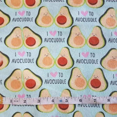 I love to Avocuddle Flannel - 100% Cotton Flannel