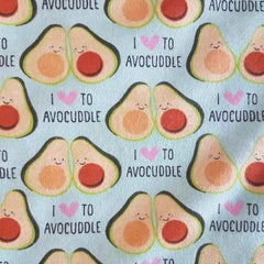 I love to Avocuddle Flannel - 100% Cotton Flannel