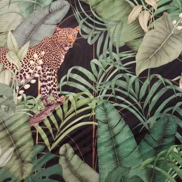 Leopard Artdeco Bush Italian Velvet Digitally Printed
