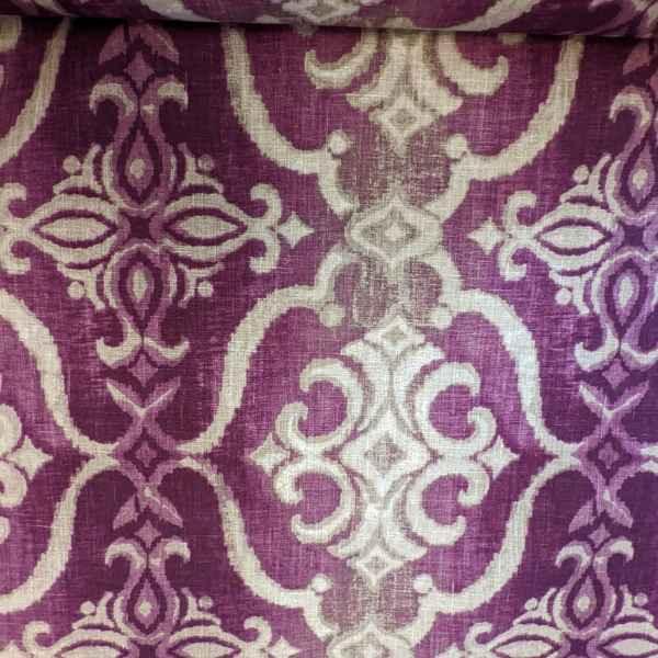 Linen Drapery Fabric Stof Fabrics Giacomo Purple