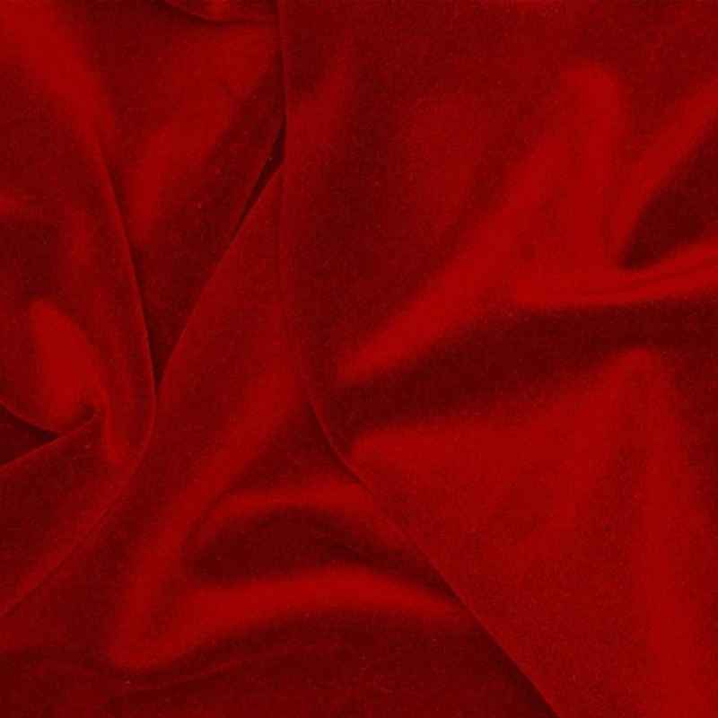 Lush VELVETEEN Fabric Wholesale in Solid Christmas Red