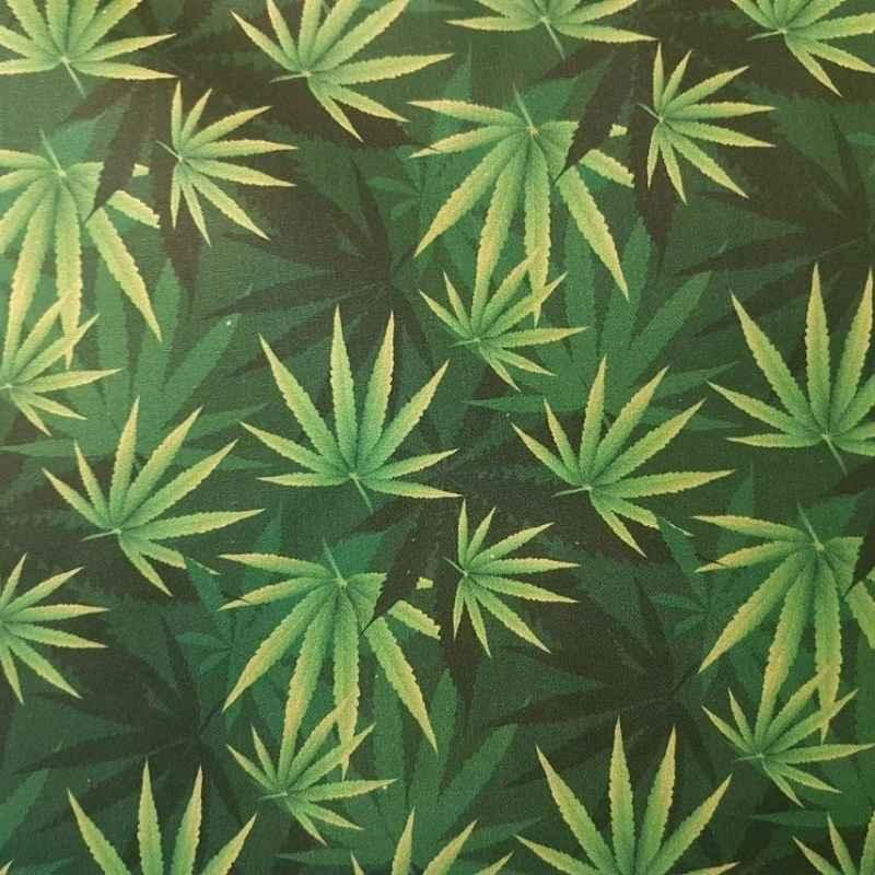 MARIJUANA LEAVES Plant Fabric, Cannibus fabric