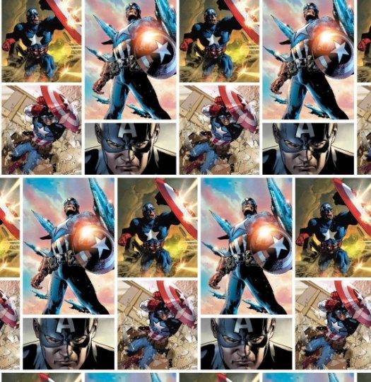 Marvel Captain America Collage Digitally Printed