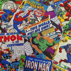 Marvel Superhero, Comic Frame Cotton Fabric