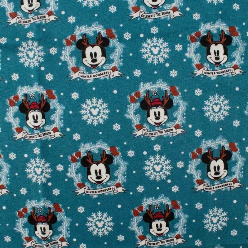 Mickey Mouse Christmas Wreath on Blue