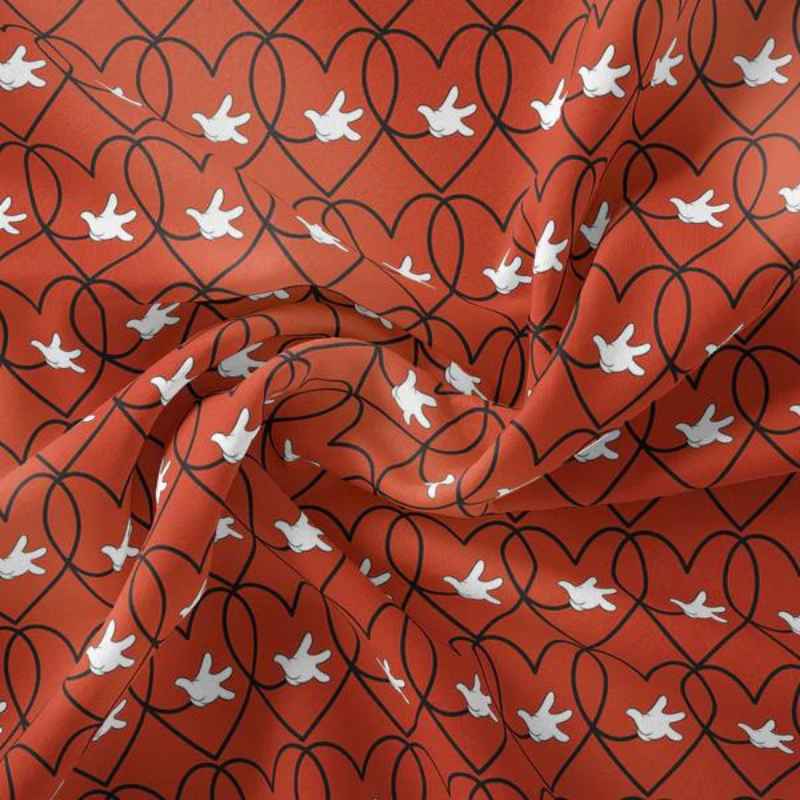 Minnie Black Hearts, Minnie Living Her Best Life on Red | Fabric Design Treasures