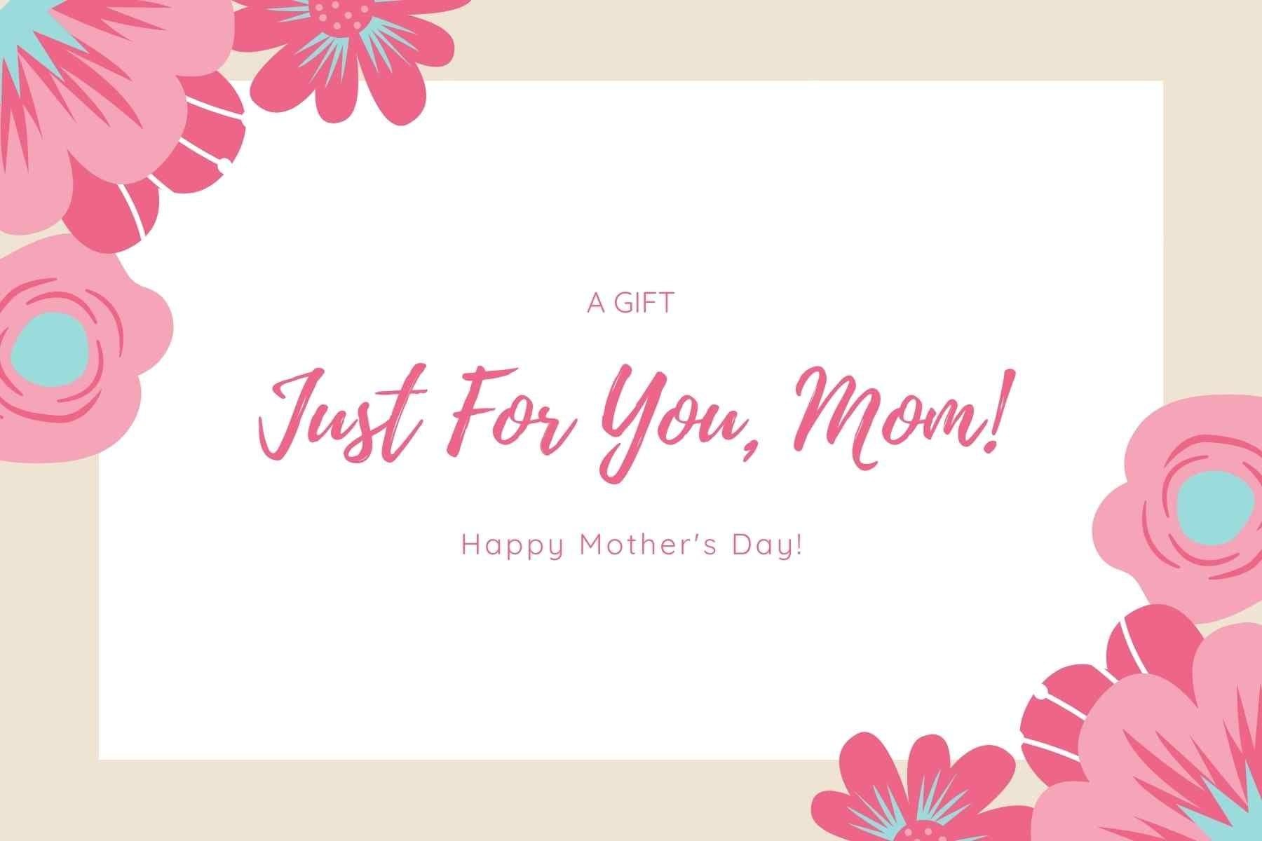 Mother's Day Gift Card - Fabric Design Treasures
