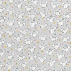 Mouse fabric, Dear Stella Shine Bright Ghost Mouse Heads - Fabric Design Treasures