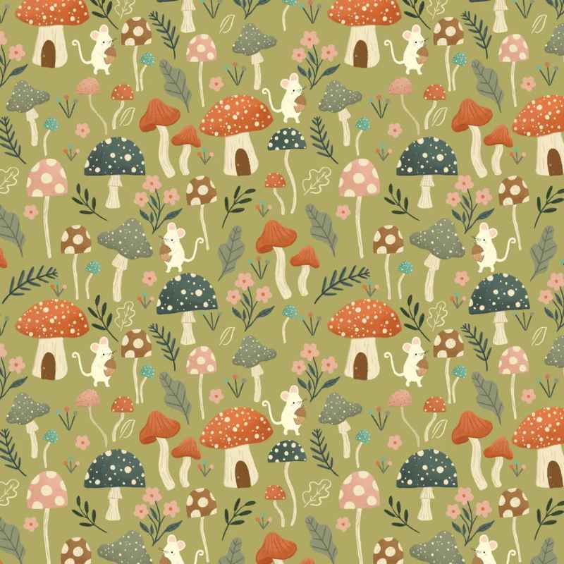 Mushroom 2366 - Cedar Camp - Ramble & Bramble | Fabric Design Treasures