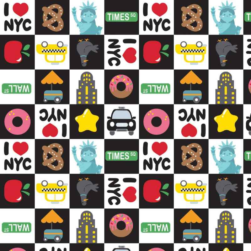 New York Blocks - In a NY Minute Collection, Multi - Fabric Design Treasures