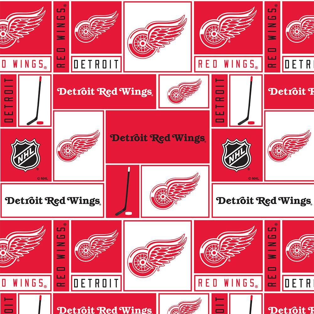 NHL Detroit Red Wings Hockey Fabric - Fabric Design Treasures