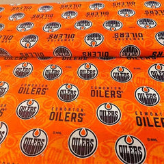 NHL Edmonton Oilers Hockey Fabric | Fabric Design Treasures