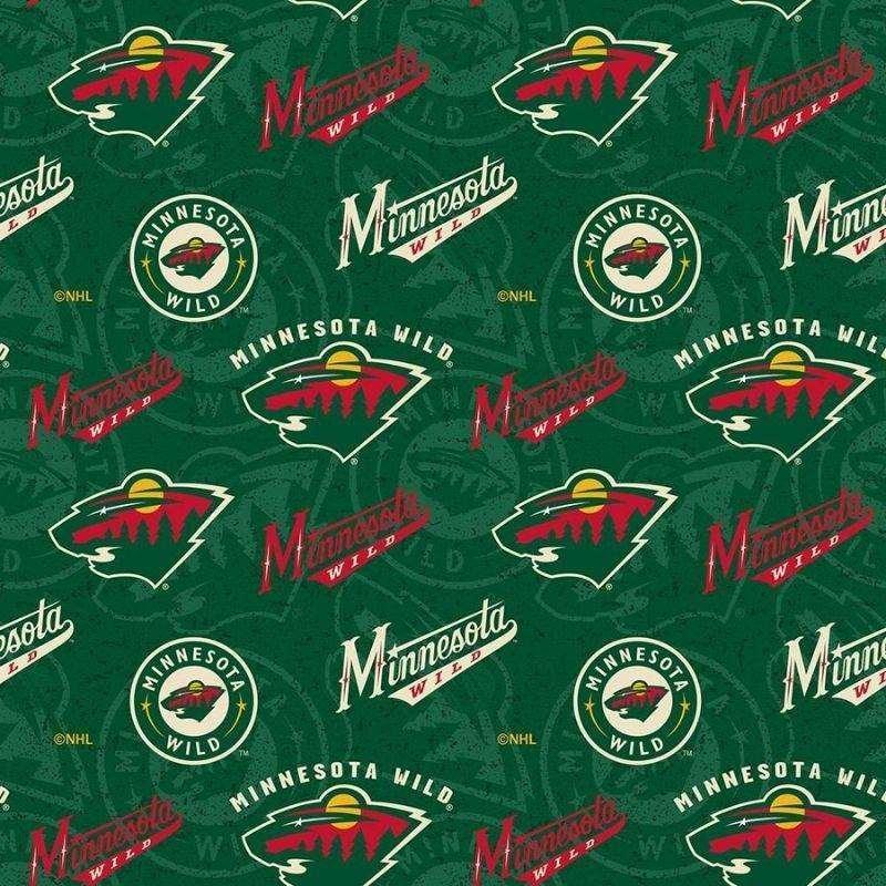 NHL Minnesota Wild Hockey Fabric - Fabric Design Treasures